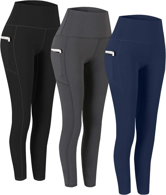 Elevate Your Workout with Our 2 Pack High Waist Yoga Pants - Stylish, Comfortable Leggings with Pockets and Tummy Control for Active Women